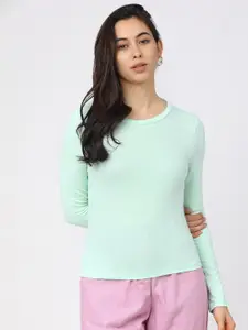 Tokyo Talkies Woman Green Regular Top