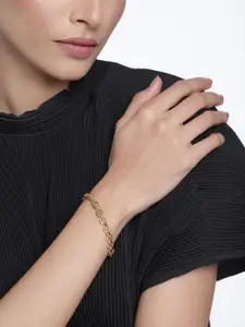 Estele Women  Gold Plated Link Bracelet