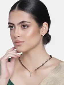 Estele Gold Plated Facile Mangalsutra Necklace Set