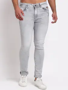 LOUIS STITCH Men Grey Mid-Rise Stretchable Slim Fit Jeans