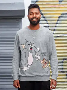 The Souled Store Men Tom And Jerry Catch Me If You Can Printed Pullover Sweatshirt