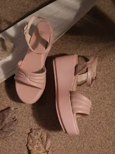 Roadster Women Dusty Pink Solid Wedge Heels