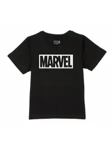 Marvel by Wear Your Mind Marvel by Wear Your Mind Boys Black Printed T-shirt