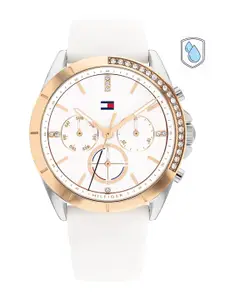 Tommy Hilfiger Women White Dial & White Straps Analogue Multi Function Watch TH1782388W