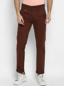 Red Chief Men Maroon Chinos Trousers