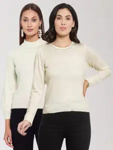KLOTTHE Set of 2 Women Off White Pullover