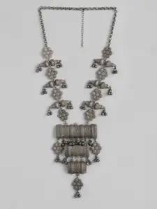 Anouk Oxidised Silver-Toned Oxidised Necklace