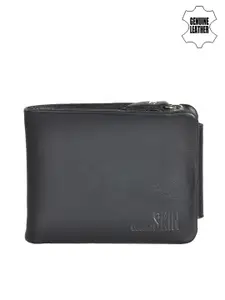 Second SKIN Second SKIN Men Black Genuine Leather Wallet