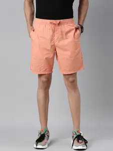 Breakbounce Men Orange Slim Fit Low-Rise Regular Shorts