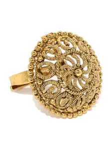 Zaveri Pearls Gold-Toned Ring