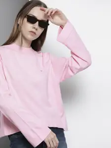 Tommy Hilfiger Women Pink Solid Pullover Sweater