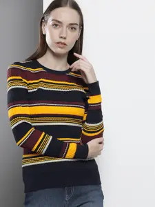 Tommy Hilfiger Women Multicoloured Striped Pullover Sweater