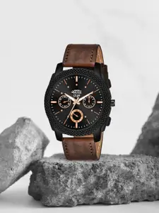 SWADESI STUFF Men Brown Dial & Leather Straps Analogue Watch SDS 137