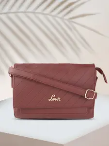 Lavie Becca Women Burgundy Foldover Slingbag