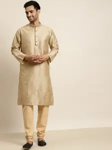 SOJANYA Men Golden Kurta