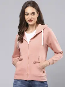 Campus Sutra Women Pink Sweatshirt