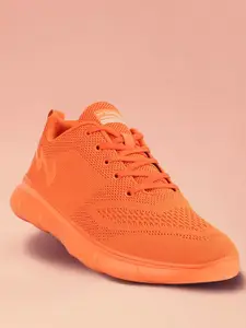 Campus Men Orange Mesh Running Shoes