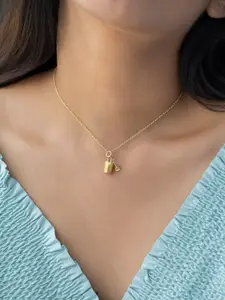 SHAYA Gold-Toned & Silver Gold-Plated Necklace