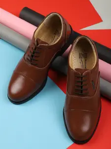 Red Chief Men Brown Leather Semiformal Shoes