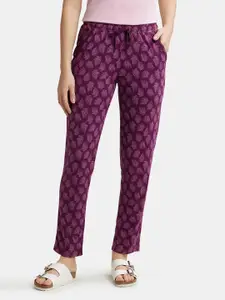 Jockey Women Purple Tropical Printed Lounge Pants