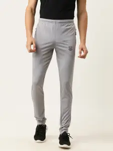 Sports52 wear Men Grey Solid Slim Fit Track Pants
