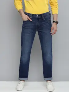 Levis Men Blue 511 Slim Fit Heavy Fade Mid-Rise Stretchable Jeans