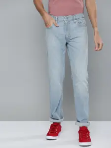 Levis Men Blue Mid-Rise Slim Fit Heavy Fade Stretchable Jeans