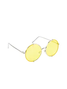 AISLIN Women Yellow Round Sunglasses