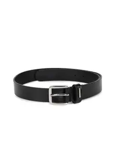 Van Heusen Men Black Textured Leather Formal Belt