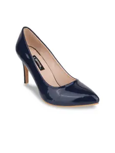 Sherrif Shoes Blue Pointed Toe Pumps