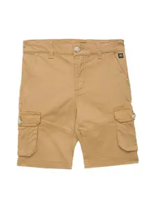 UNDER FOURTEEN ONLY Boys Khaki Slim Fit Cargo Shorts