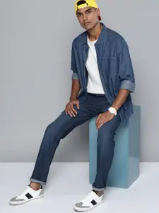 Harvard Men Navy Blue Slim Fit Light Fade Stretchable Jeans