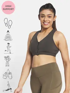 KICA Non-Wired High Support Zip Sports Bra With Removable Pad