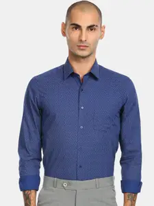 Arrow New York Men Blue Printed Casual Shirt