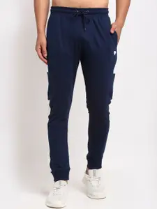 Club York Men Navy Blue Solid Straight-Fit Joggers