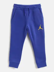 Jordan By Nike Boys Blue Jumpman Logo Printed Joggers