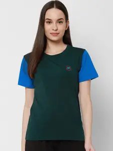 COASTLAND Women Green & Blue Lounge T-Shirt