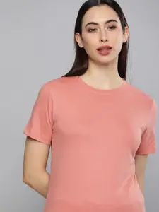 M&H Easy Women Pink Longline T-shirt