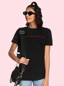 UTH by Roadster Girls Black Cotton T-shirt
