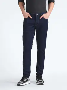 Flying Machine Men Midnight Blue Skinny Fit Low-Rise Stretchable Jeans