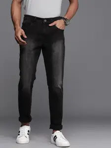 WROGN Men Black Slim Fit Heavy Fade Stretchable Jeans