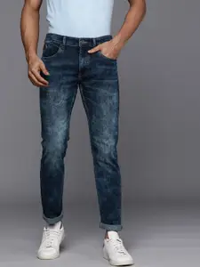WROGN Men Blue Slim Fit Heavy Fade Stretchable Jeans