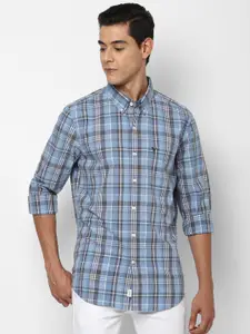 AMERICAN EAGLE OUTFITTERS Men Blue Slim Fit Checked Casual Shirt