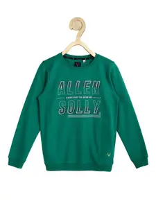 Allen Solly Junior Boys Green Printed Sweatshirt