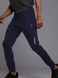 WROGN ACTIVE Men Navy-Blue Solid Slim Fit Interlock Joggers