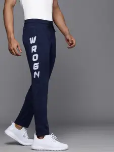 WROGN ACTIVE Men Navy Blue Printed Track Pants