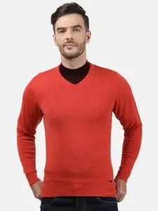 Monte Carlo Men Orange Pullover Sweater