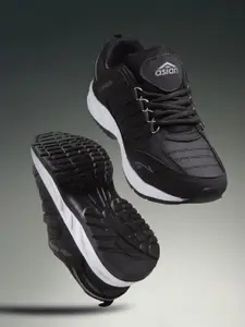 ASIAN Men Black Cosko Self Design Regular Running Shoes