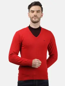 Monte Carlo Men Red Wool Sweater Vest