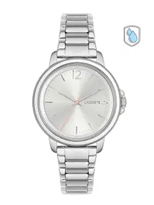 Lacoste Women Silver-Toned Brass Dial& Silver Toned Stainless Steel Analogue Watch 2001200
